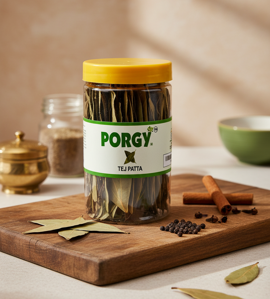 PORGY Bay Leaf – 100g Premium tej patta for curries, biryani and soups
