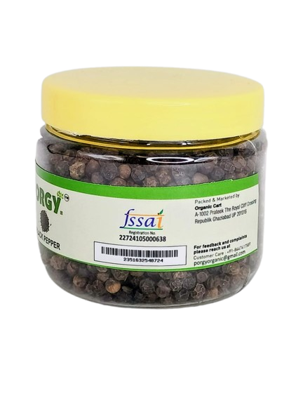 PORGY Black Pepper Whole – 75g Premium handpicked peppercorns