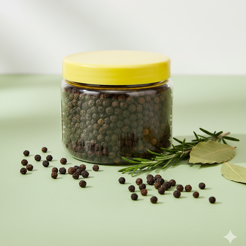 PORGY Black Pepper Whole – 75g Premium handpicked peppercorns