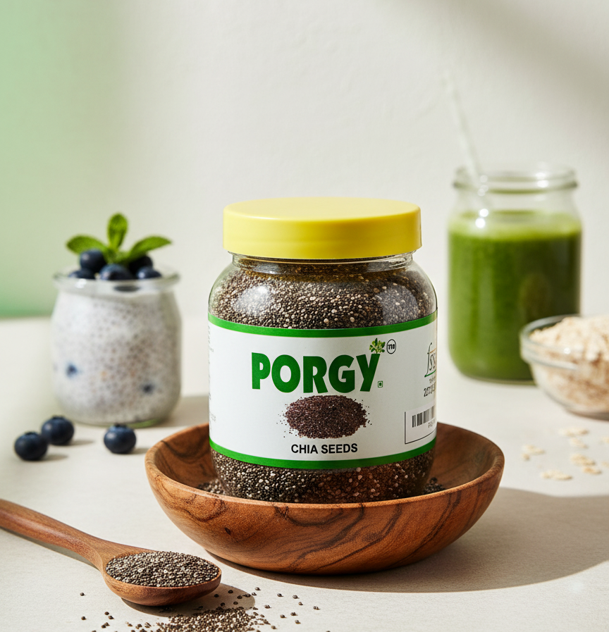 PORGY Chia Seeds – 400g Natural superfood rich in omega-3, protein and fiber