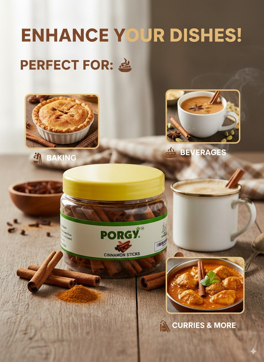 PORGY Cinnamon Sticks – 50g Premium whole