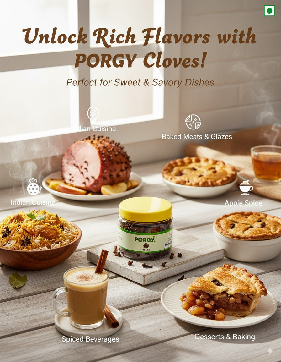 PORGY Cloves Whole – 75g Premium laung with strong aroma and flavor