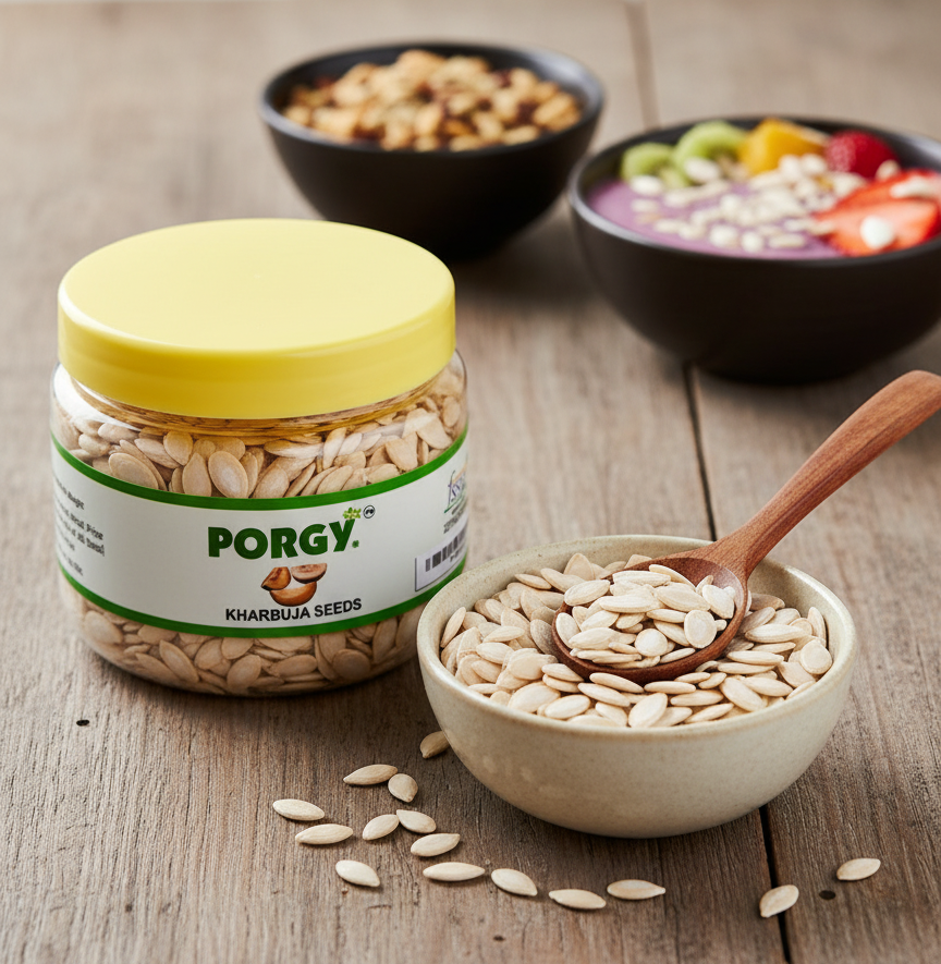 PORGY Kharbuja Seeds – 100g Protein, fiber and healthy fat rich seeds for sweets