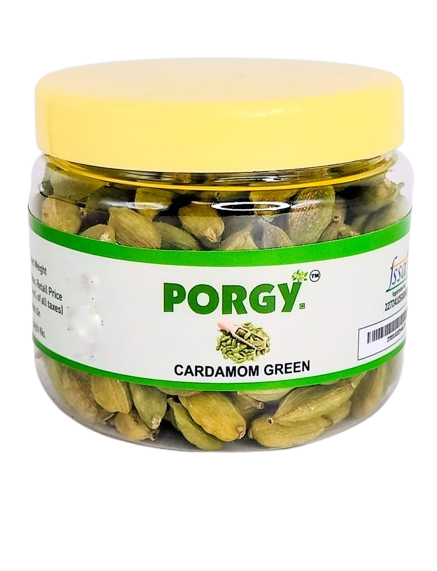 PORGY Green Cardamom – 50g Premium whole elaichi pods with natural aromatic flavor