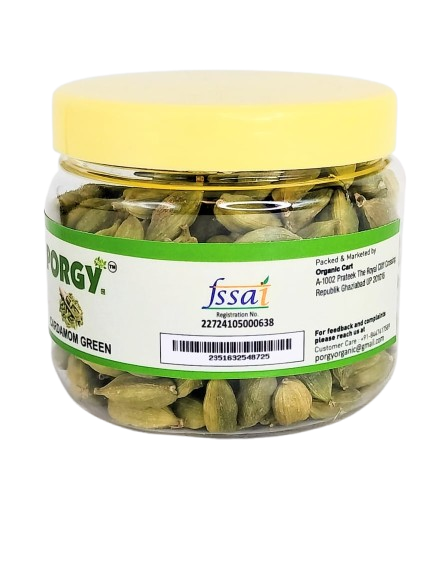 PORGY Green Cardamom – 50g Premium whole elaichi pods with natural aromatic flavor