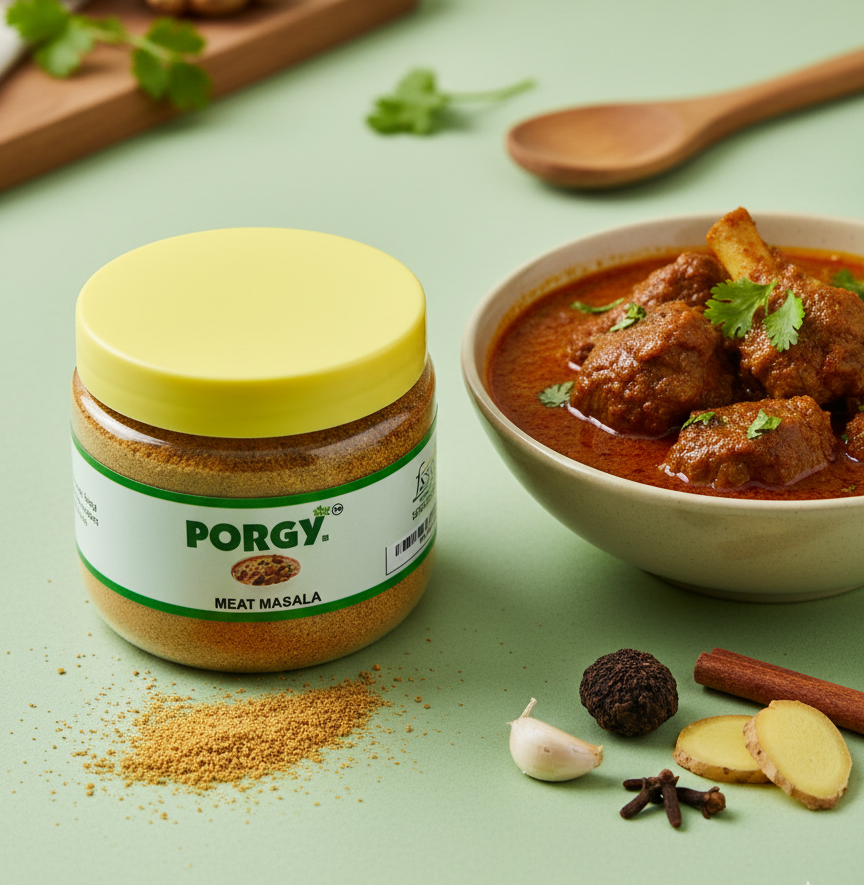 PORGY Meat Masala – 100g Premium spice blend for rich mutton and chicken curries