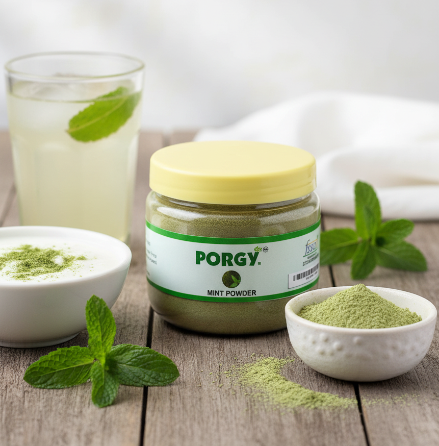 PORGY Mint Powder – 100g Fresh and aromatic blend for raitas, chutneys