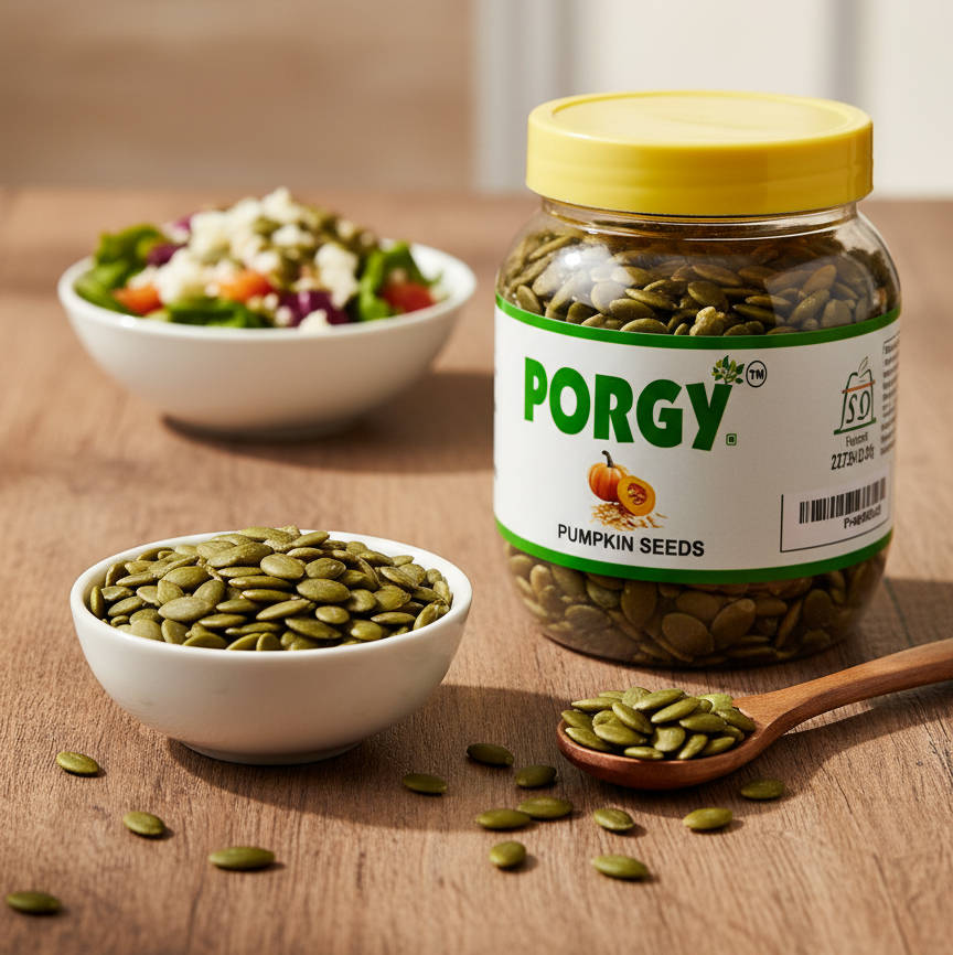 PORGY Pumpkin Seeds – 250g Protein, magnesium and zinc rich seeds