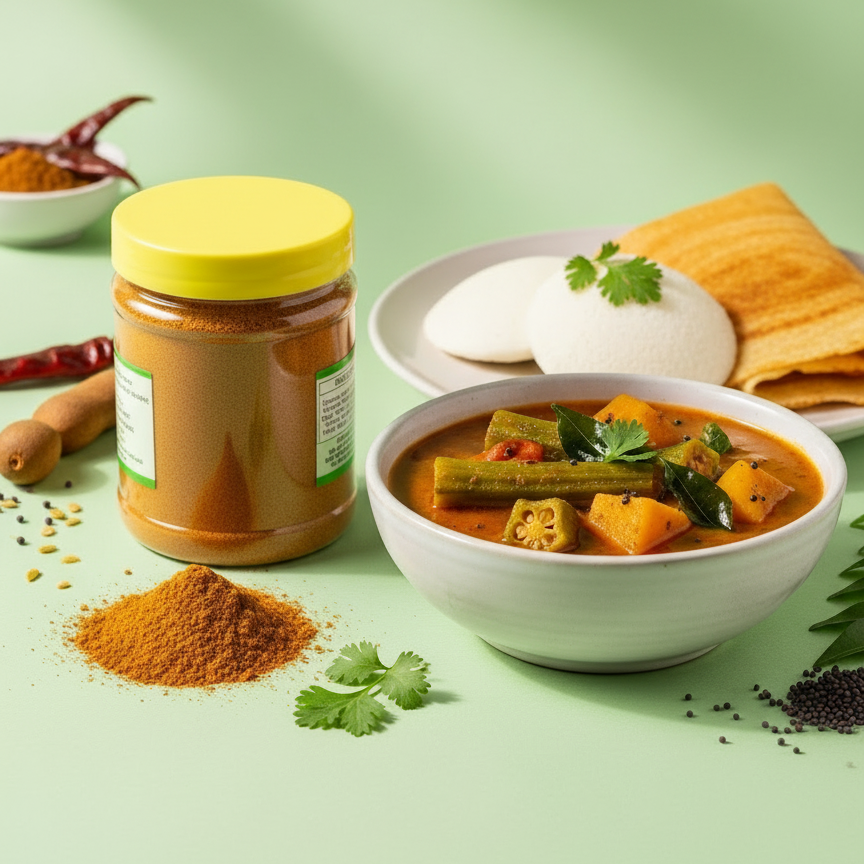 PORGY Sambhar Masala – 100g Authentic South Indian blend for idli, dosa and rice