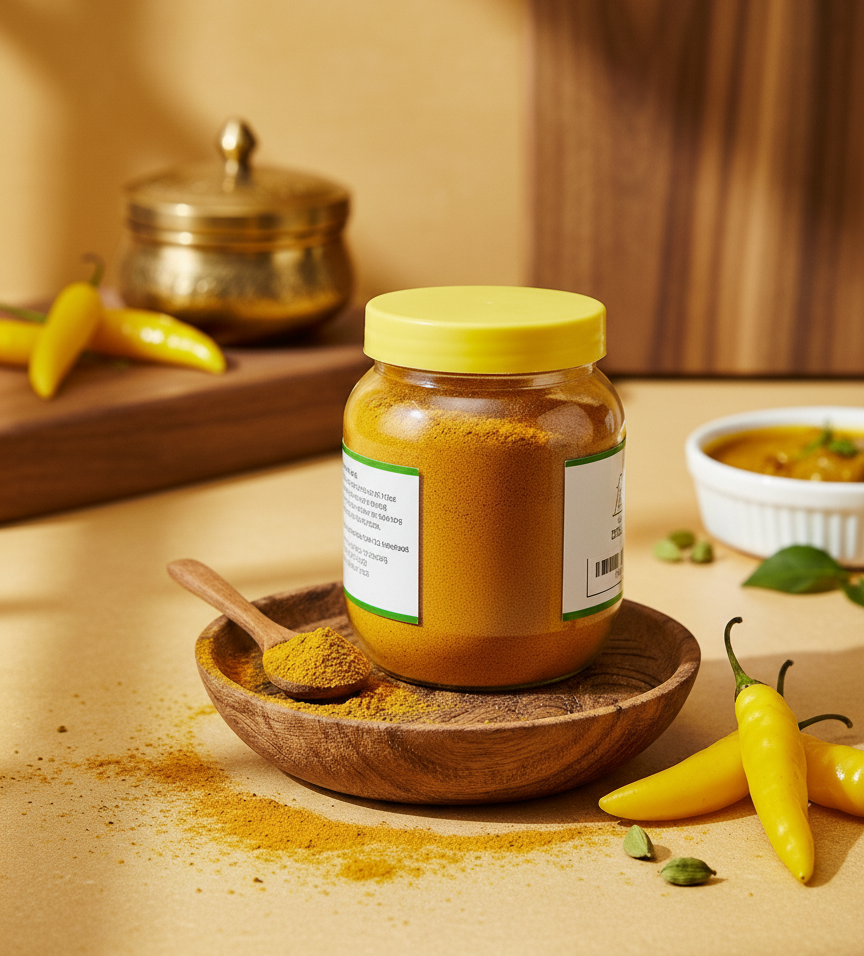 PORGY Yellow Chilli Powder – 250g Mild and aromatic spice for curries, gravies and snacks